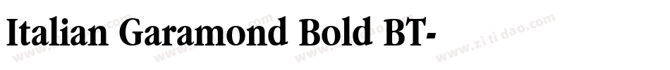 Italian Garamond Bold BT字体转换